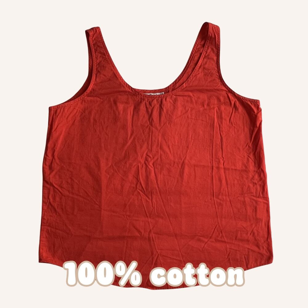 CALVIN KLEIN SPORT tank red 100% cotton vintage medium capsule wardrobe